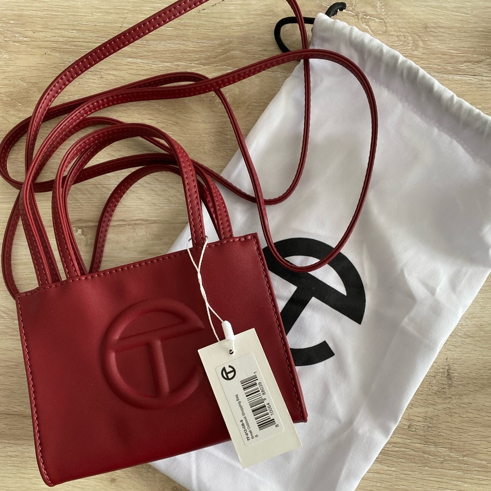 NWT TELFAR Small Shopping Bag in Oxblood